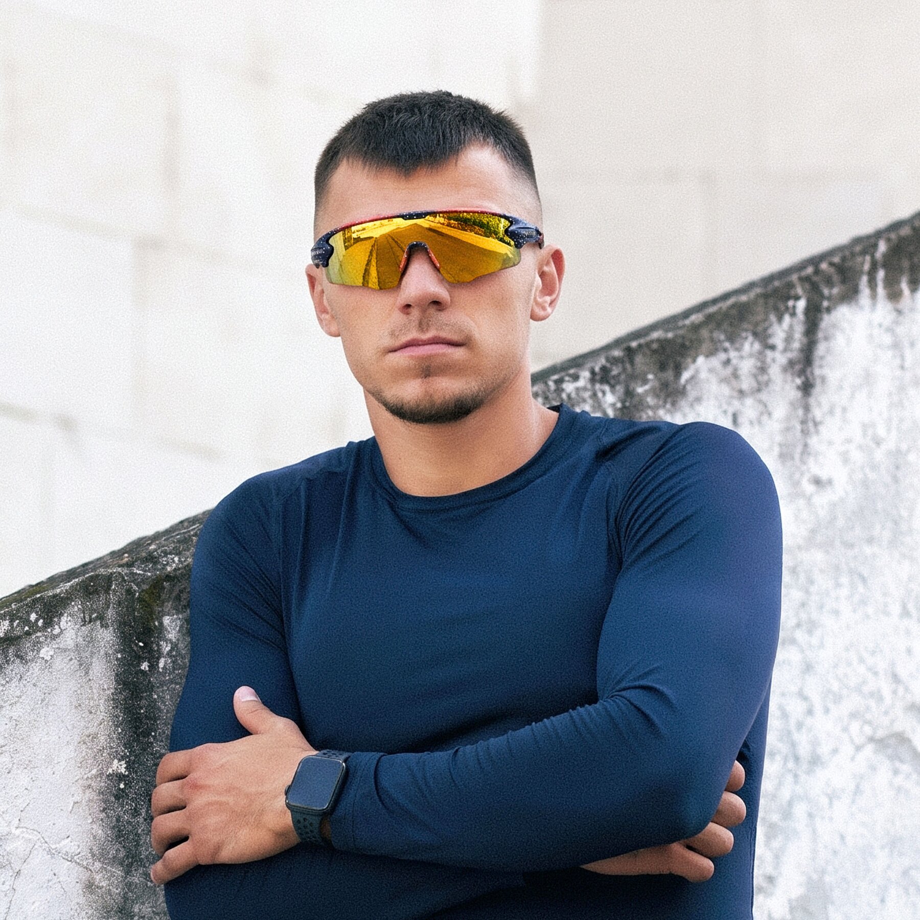 NRC P-RIDE MARATHON サングラス カールツァイスレンズ Midnight Mars Sports Sunglasses with Blue Photochromic Mirrored