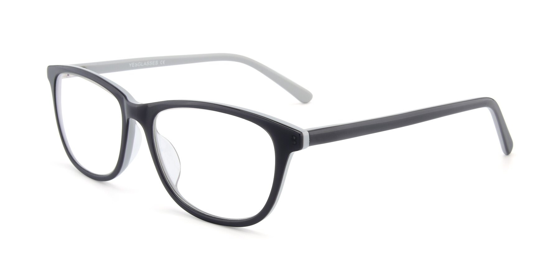 Angle of SR6026 in Gray with Clear Reading Eyeglass Lenses
