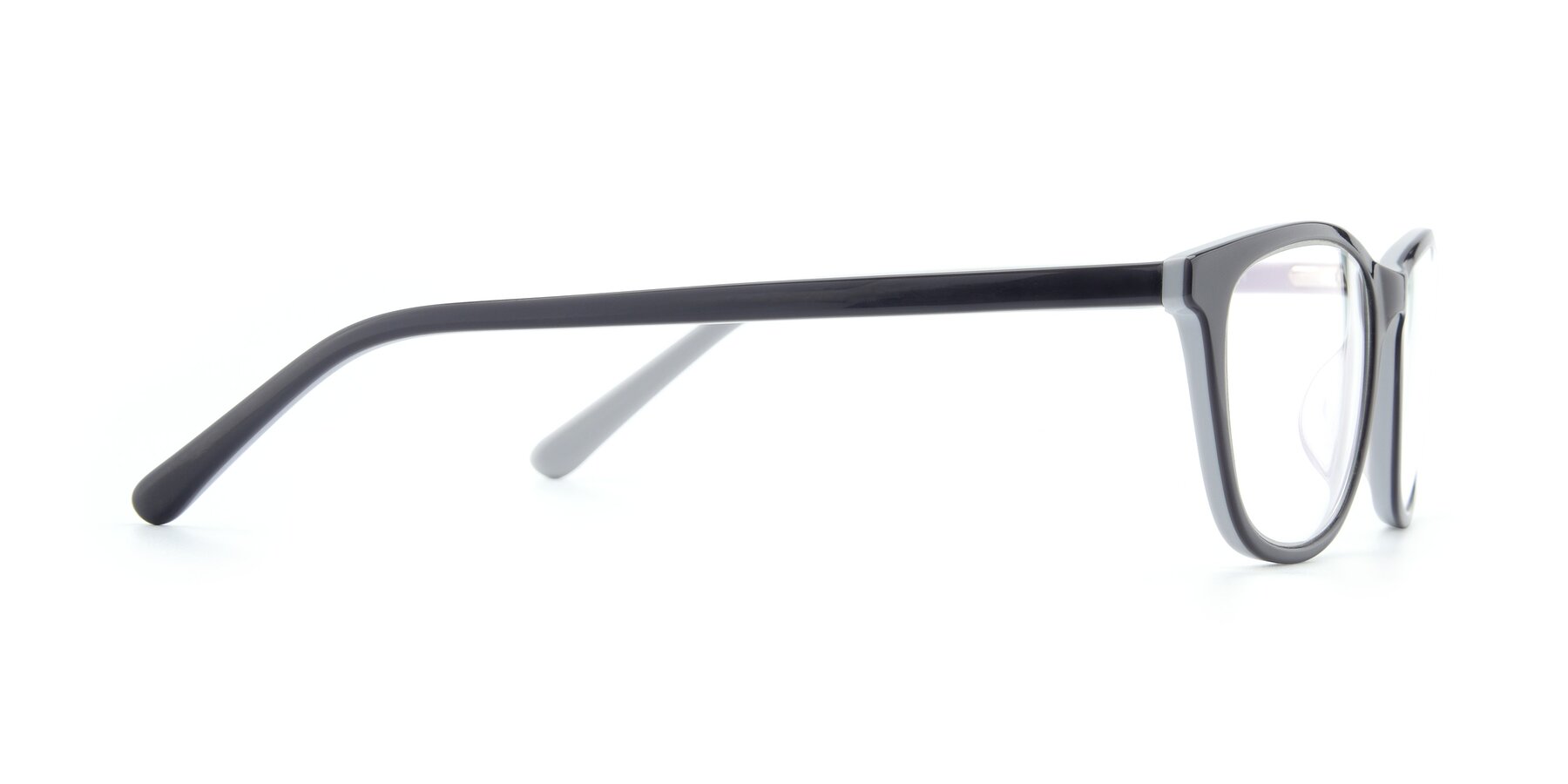 Side of SR6026 in Gray with Clear Reading Eyeglass Lenses