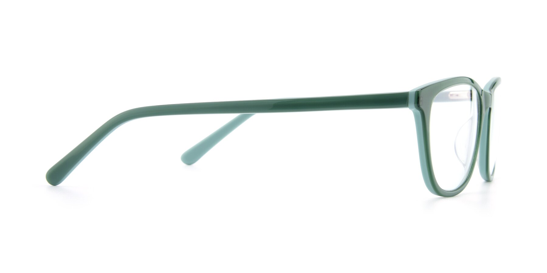 Side of SR6026 in Sea Green with Clear Blue Light Blocking Lenses