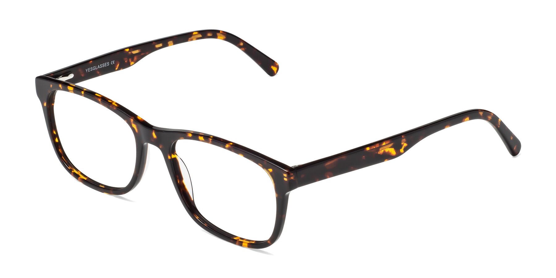Angle of Navarro in Chocolate-Tortoise with Clear Blue Light Blocking Lenses
