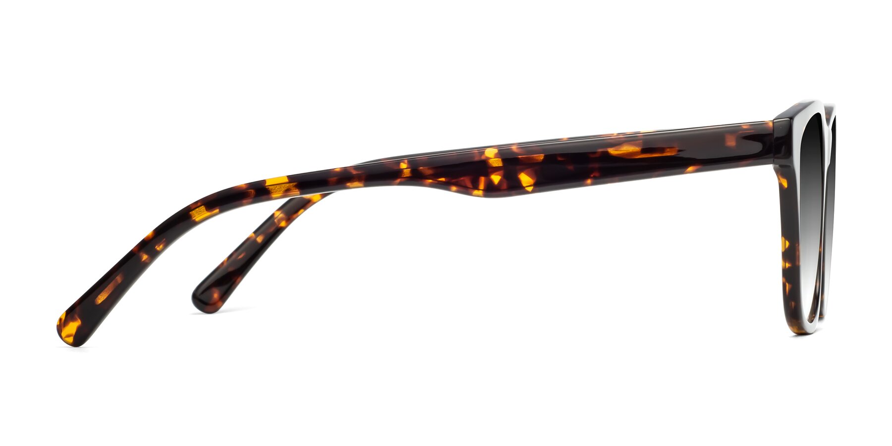 Side of Navarro in Chocolate-Tortoise with Gray Gradient Lenses