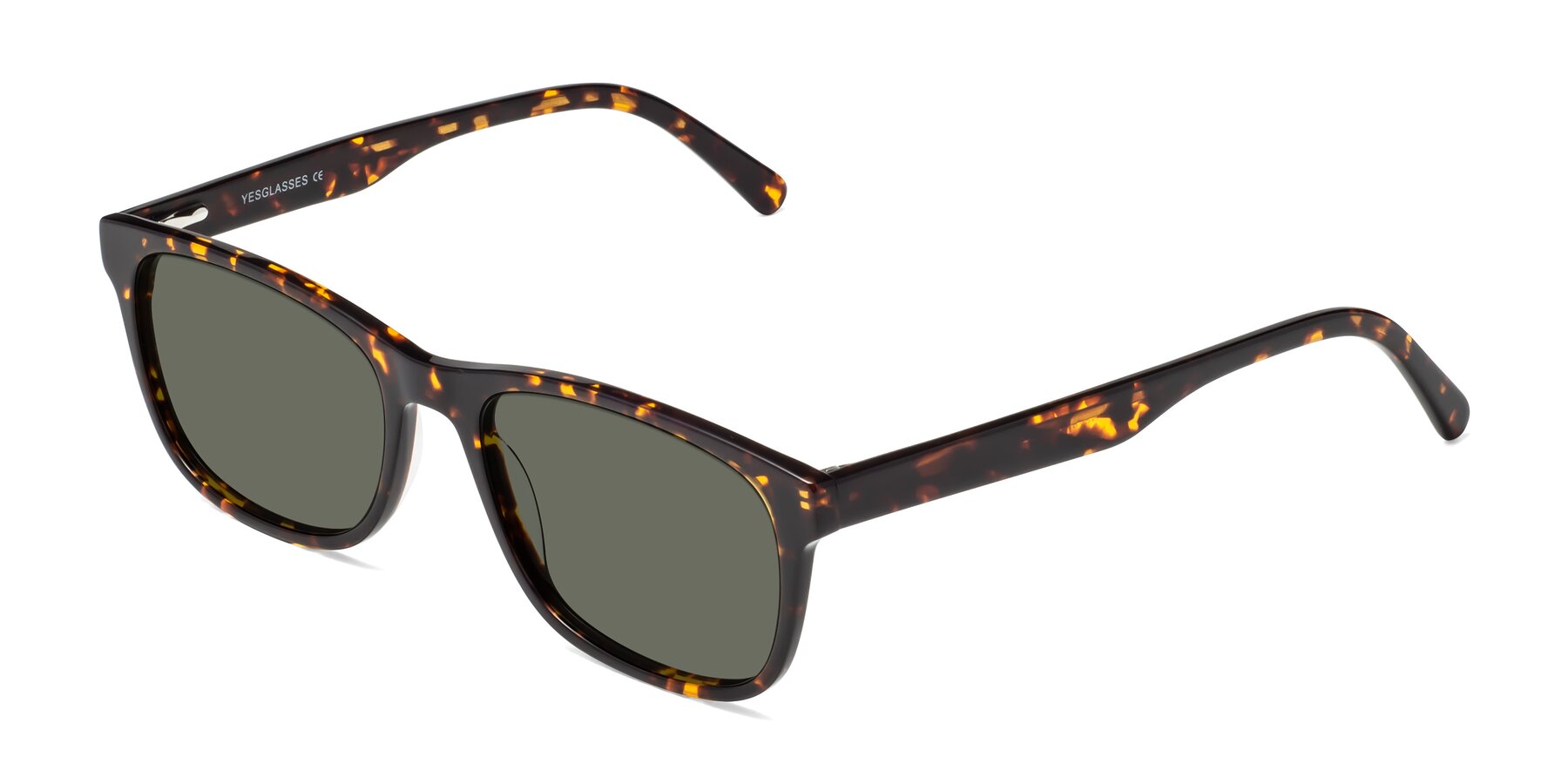 Angle of Navarro in Chocolate-Tortoise with Gray Polarized Lenses