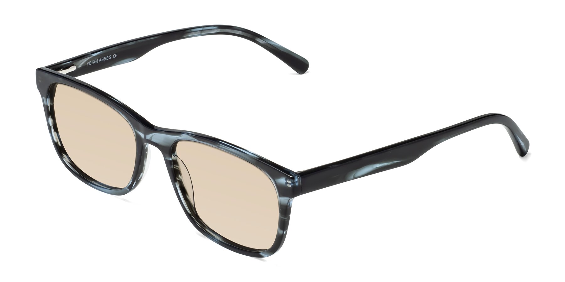 Angle of Navarro in Blue-Tortoise with Light Brown Tinted Lenses