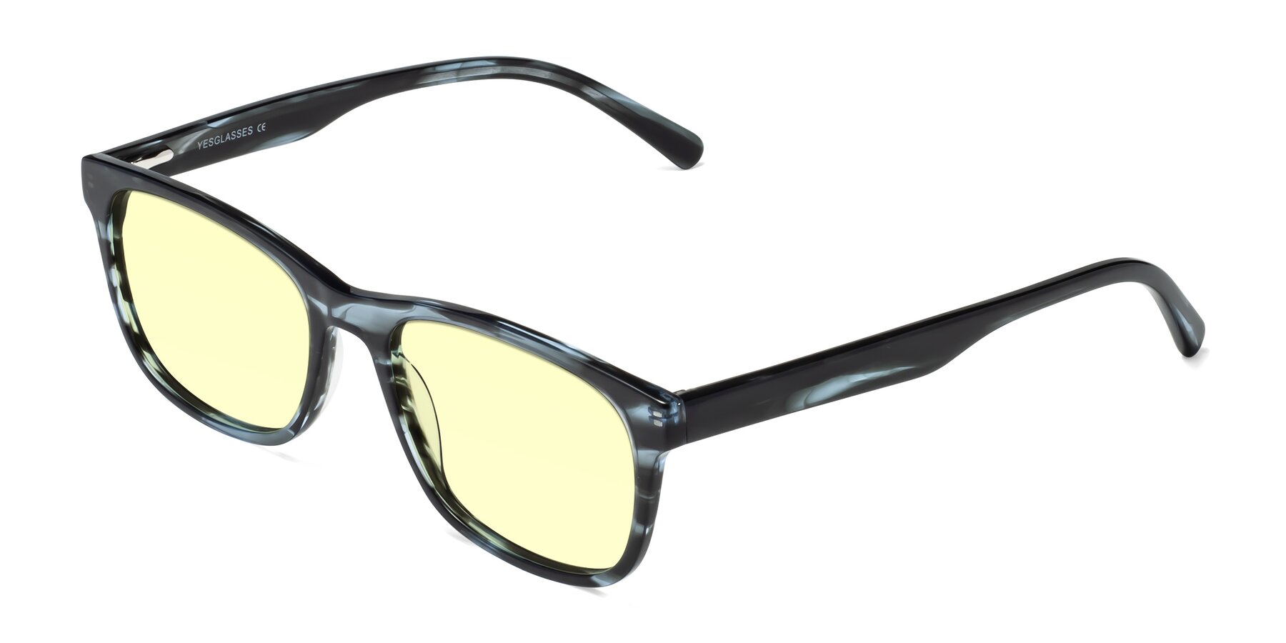 Angle of Navarro in Blue-Tortoise with Light Yellow Tinted Lenses