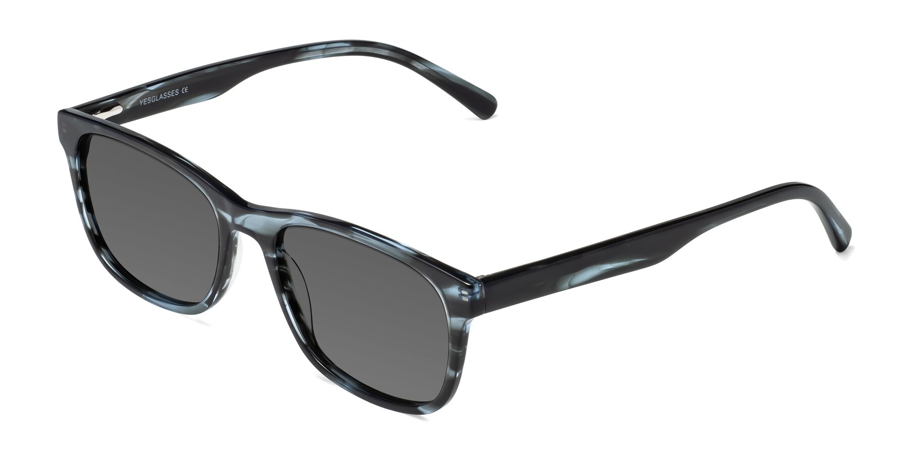 Angle of Navarro in Blue-Tortoise with Medium Gray Tinted Lenses
