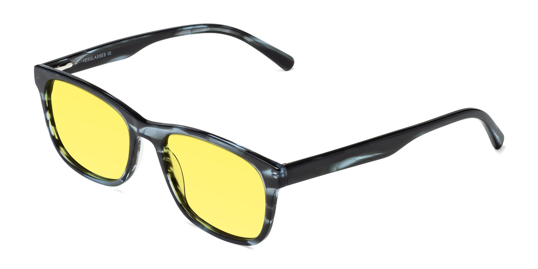 Angle of Navarro in Blue-Tortoise with Medium Yellow Tinted Lenses