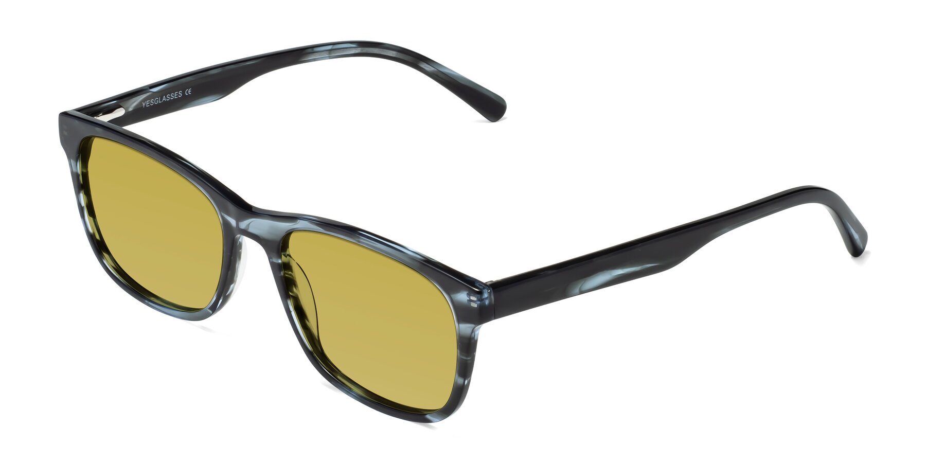 Angle of Navarro in Blue-Tortoise with Champagne Tinted Lenses