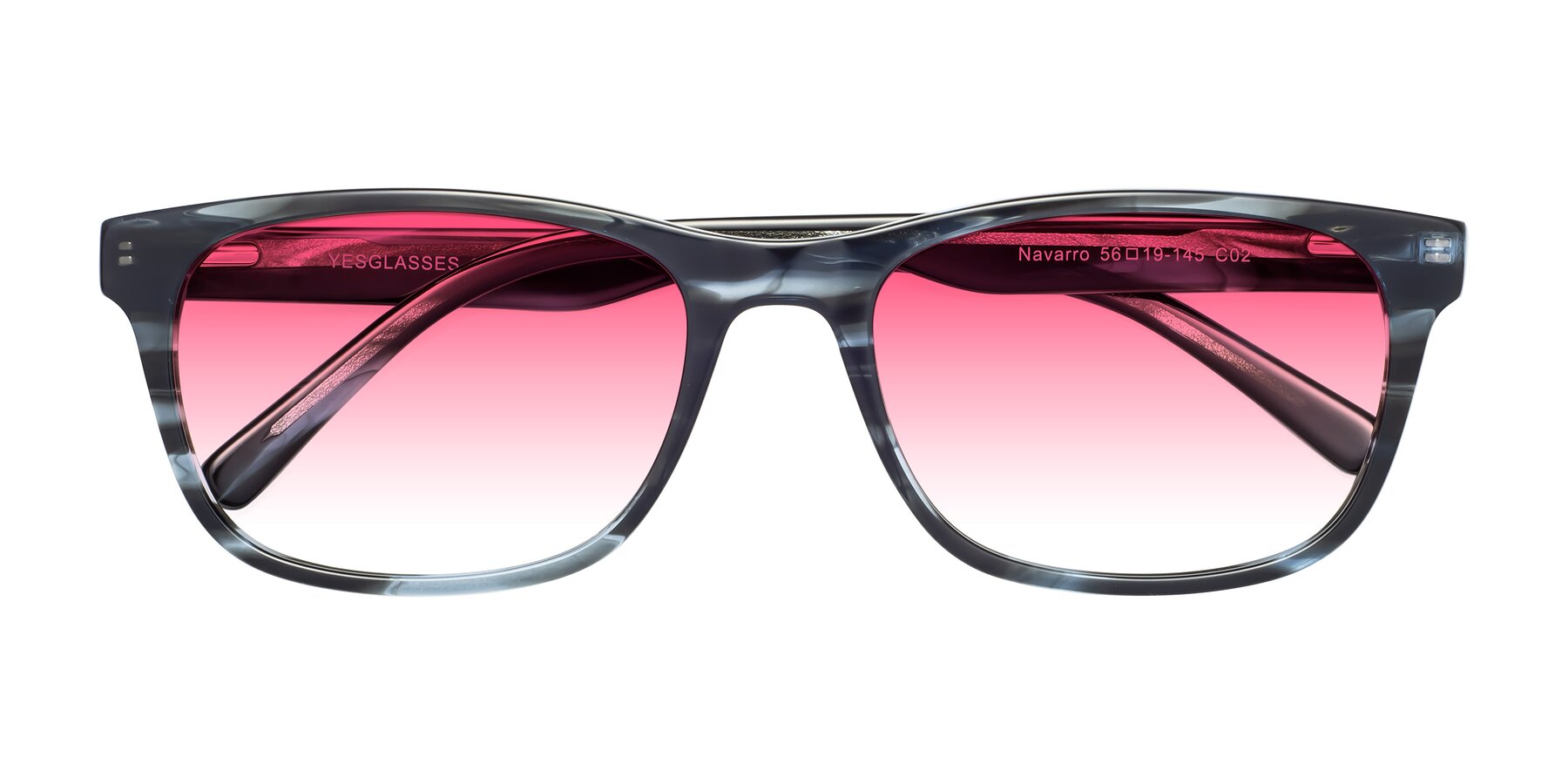 Folded Front of Navarro in Blue-Tortoise with Pink Gradient Lenses