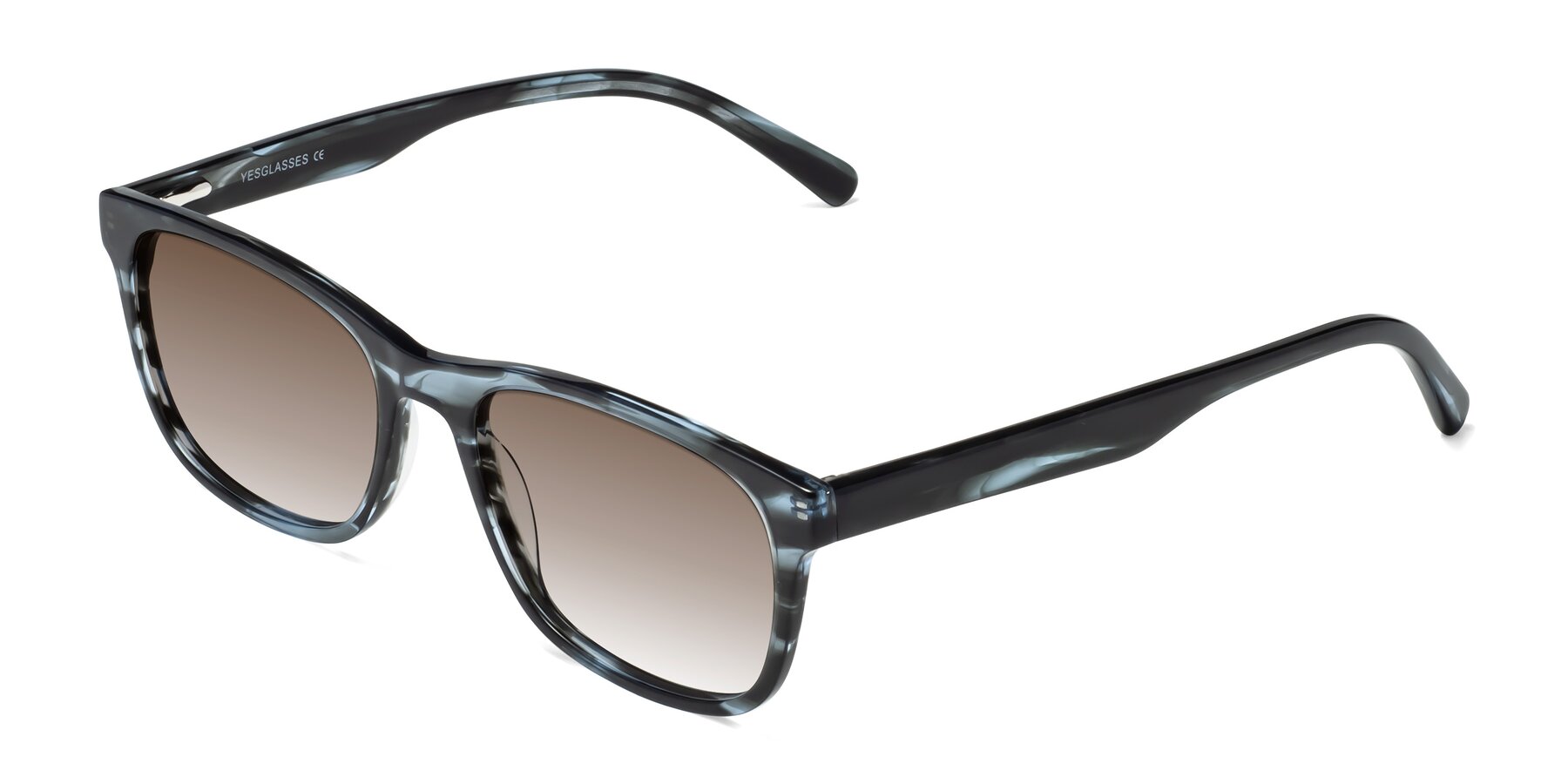 Angle of Navarro in Blue-Tortoise with Brown Gradient Lenses