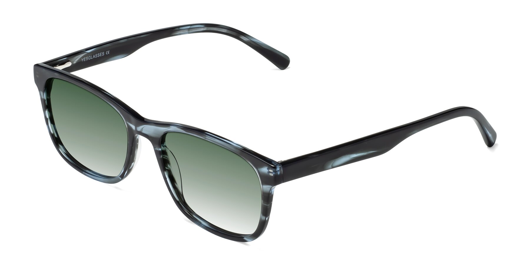 Angle of Navarro in Blue-Tortoise with Green Gradient Lenses