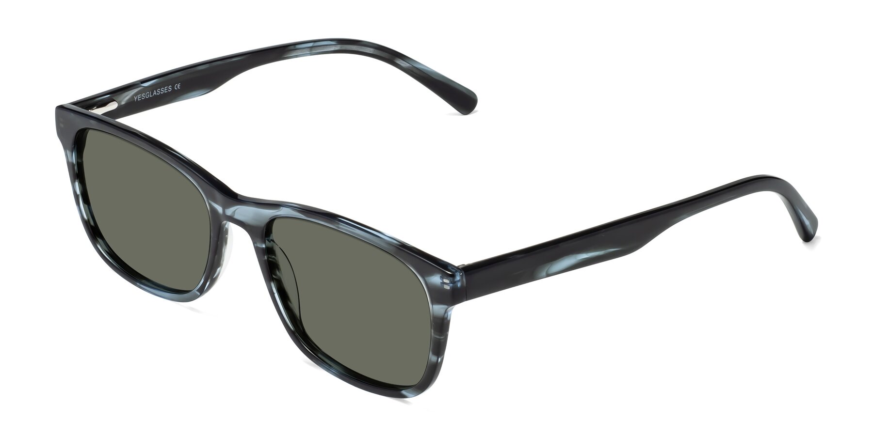 Angle of Navarro in Blue-Tortoise with Gray Polarized Lenses