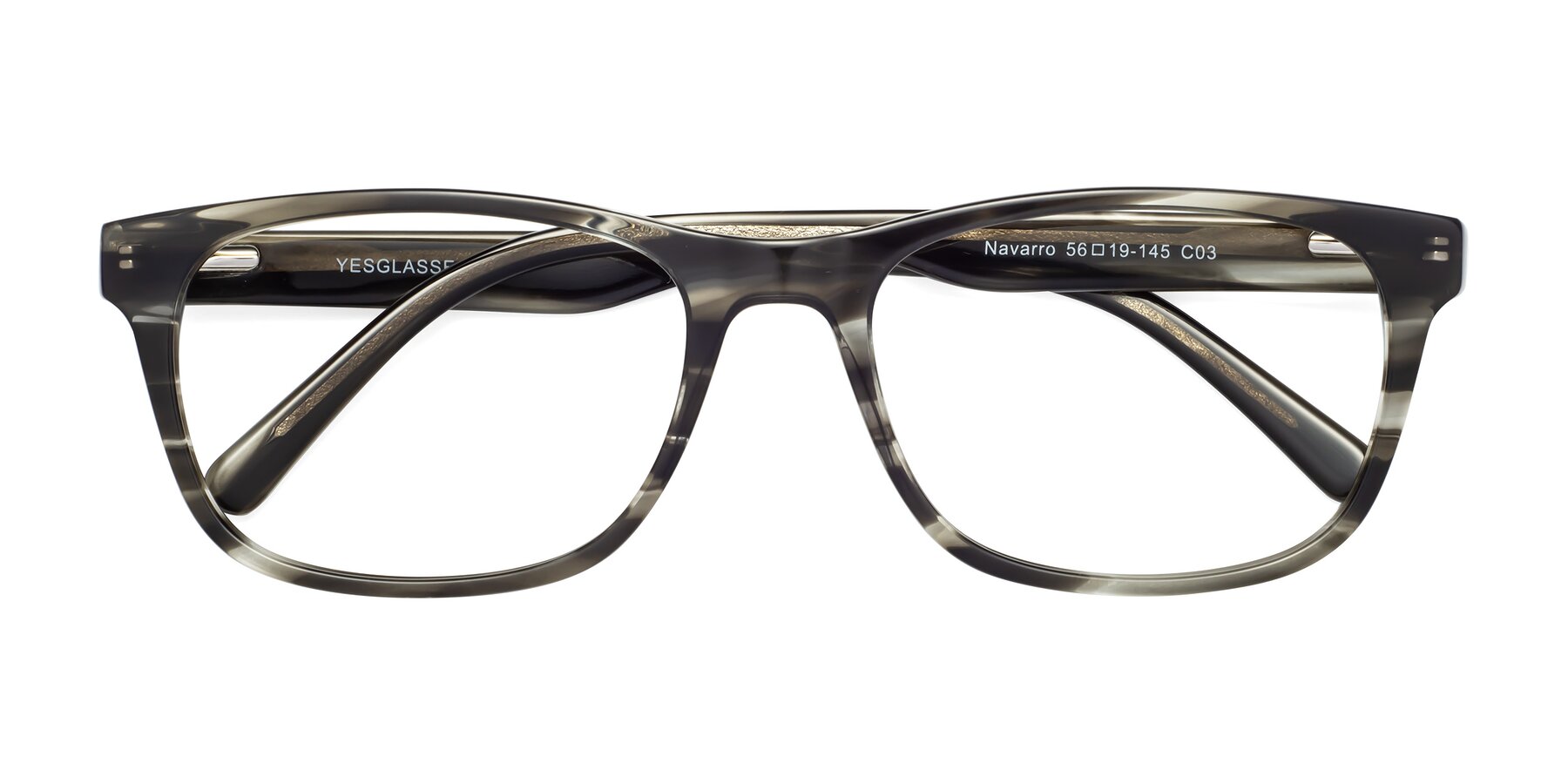 Gray Tortoise Wayfarer Classic Rectangle Eyeglasses Navarro