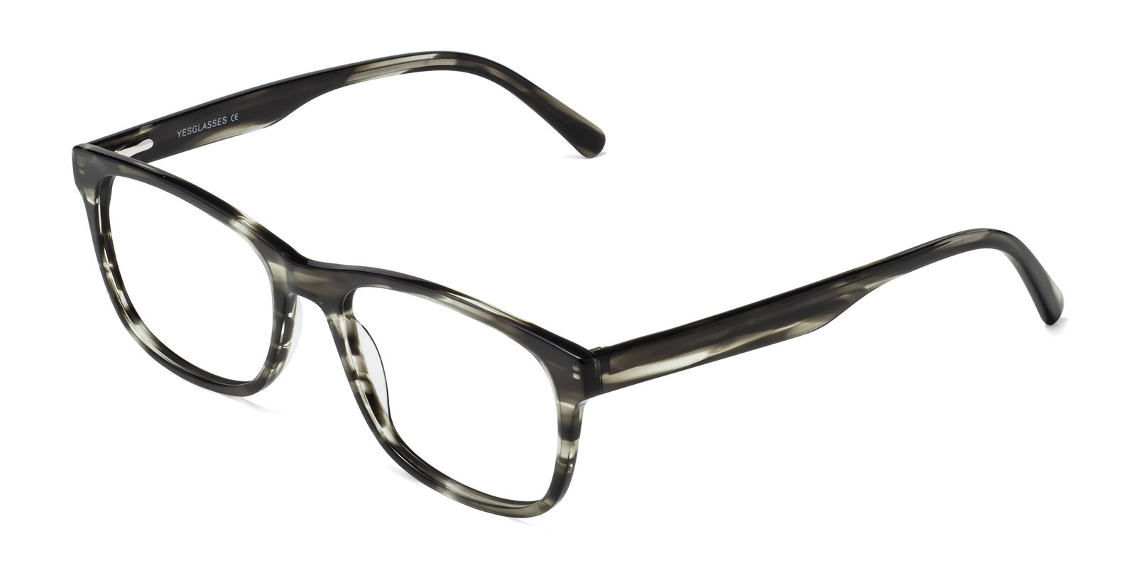 Gray Tortoise Wayfarer Classic Rectangle Eyeglasses Navarro 2515