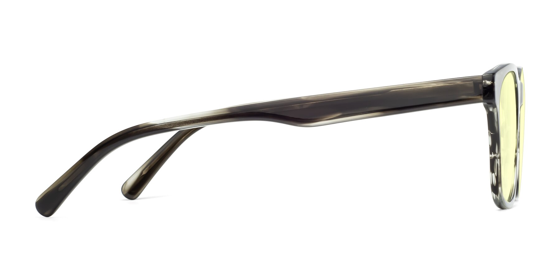 Side of Navarro in Gray-Tortoise with Light Yellow Tinted Lenses