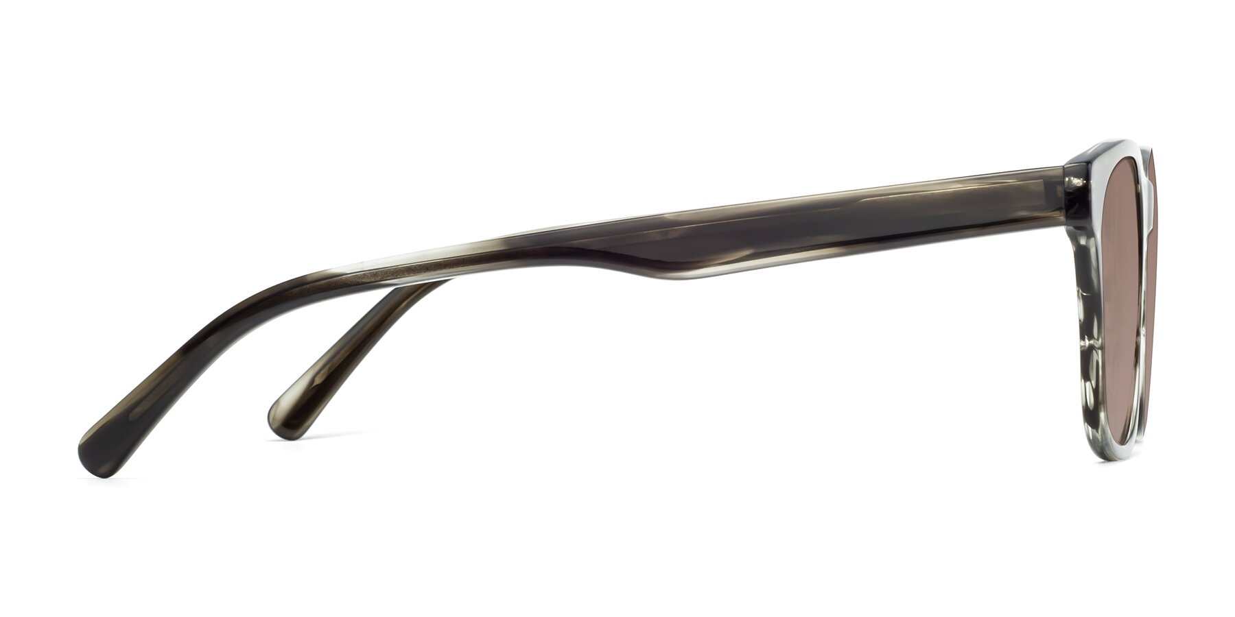 Side of Navarro in Gray-Tortoise with Medium Brown Tinted Lenses