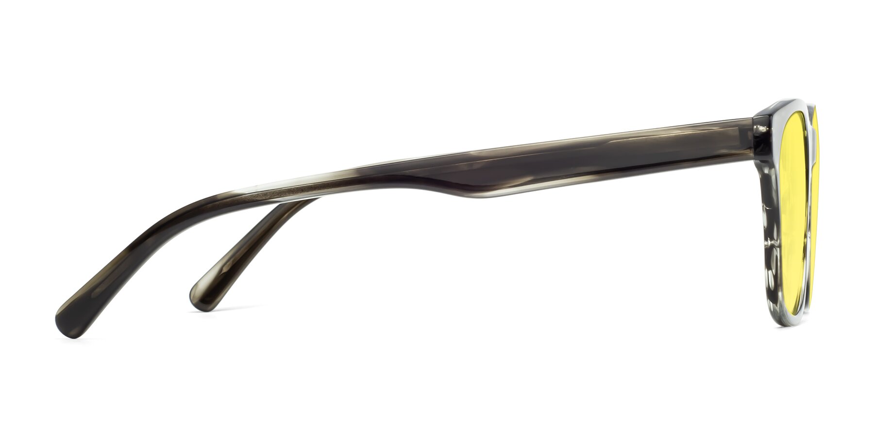 Side of Navarro in Gray-Tortoise with Medium Yellow Tinted Lenses