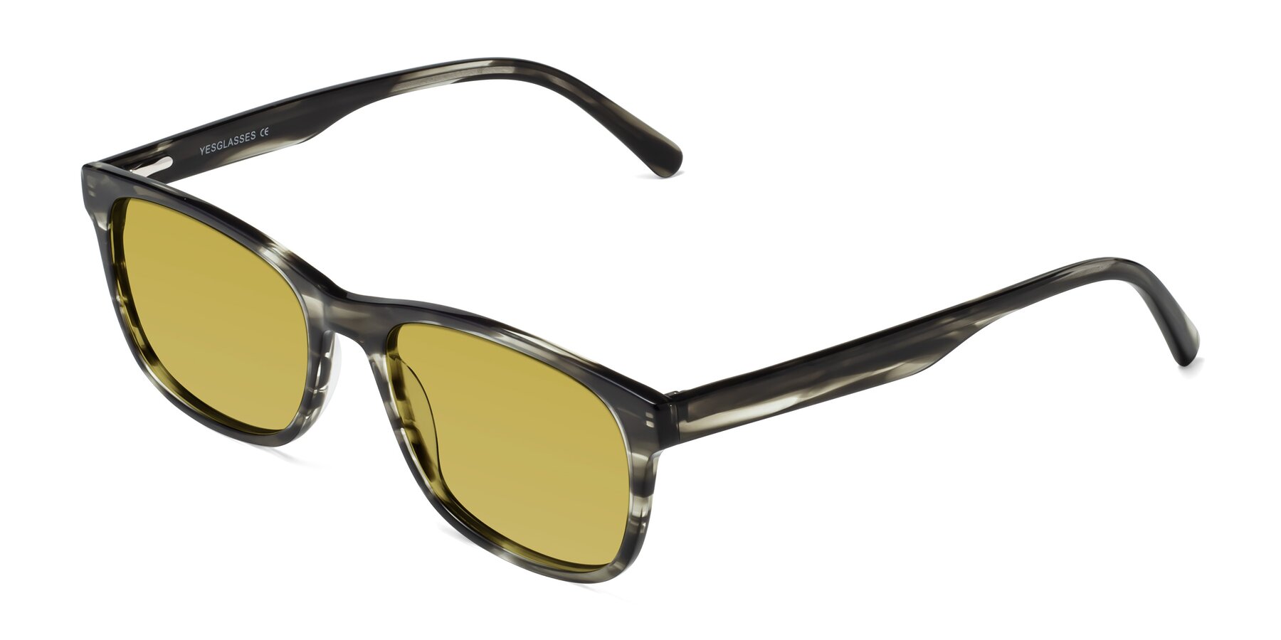 Angle of Navarro in Gray-Tortoise with Champagne Tinted Lenses
