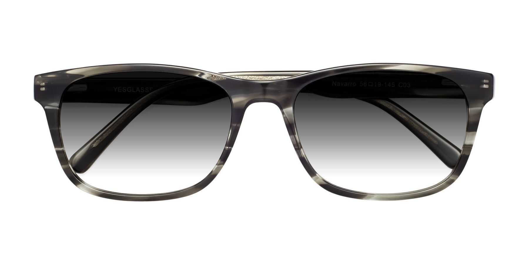 Folded Front of Navarro in Gray-Tortoise with Gray Gradient Lenses