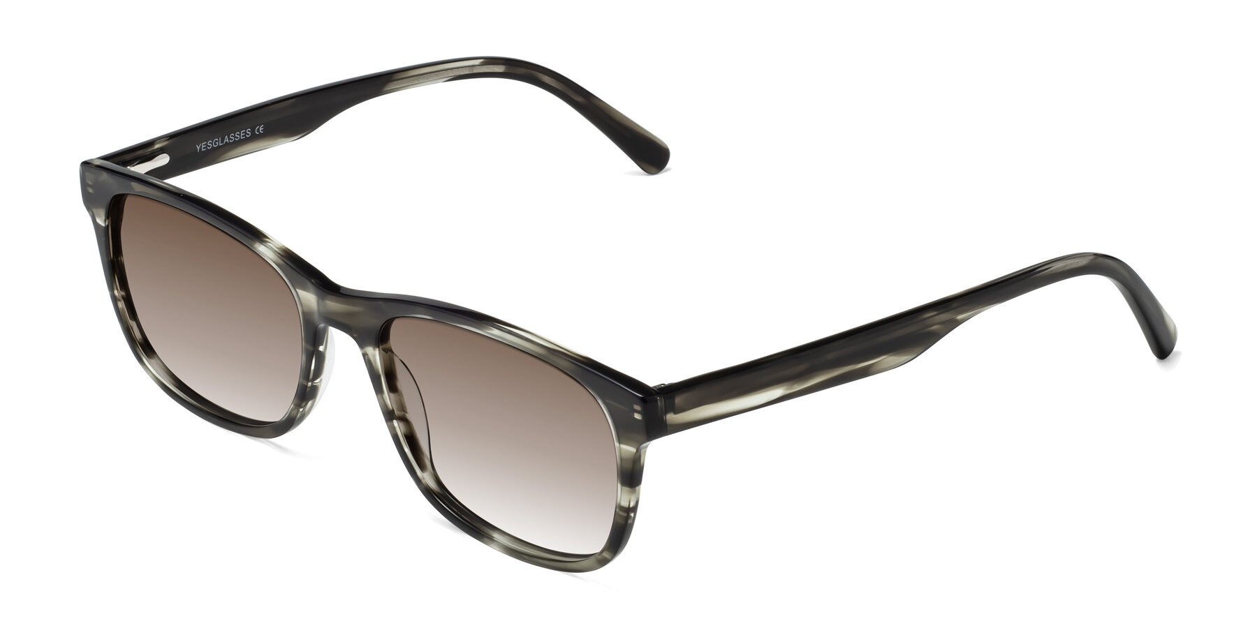 Angle of Navarro in Gray-Tortoise with Brown Gradient Lenses