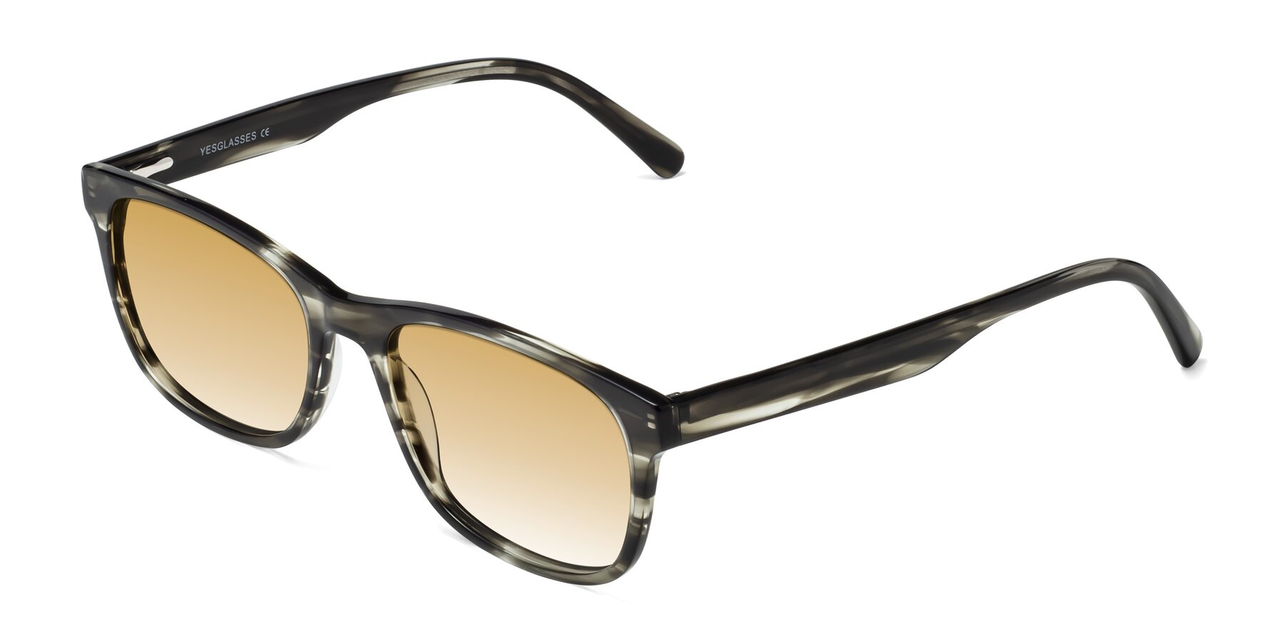 Angle of Navarro in Gray-Tortoise with Champagne Gradient Lenses