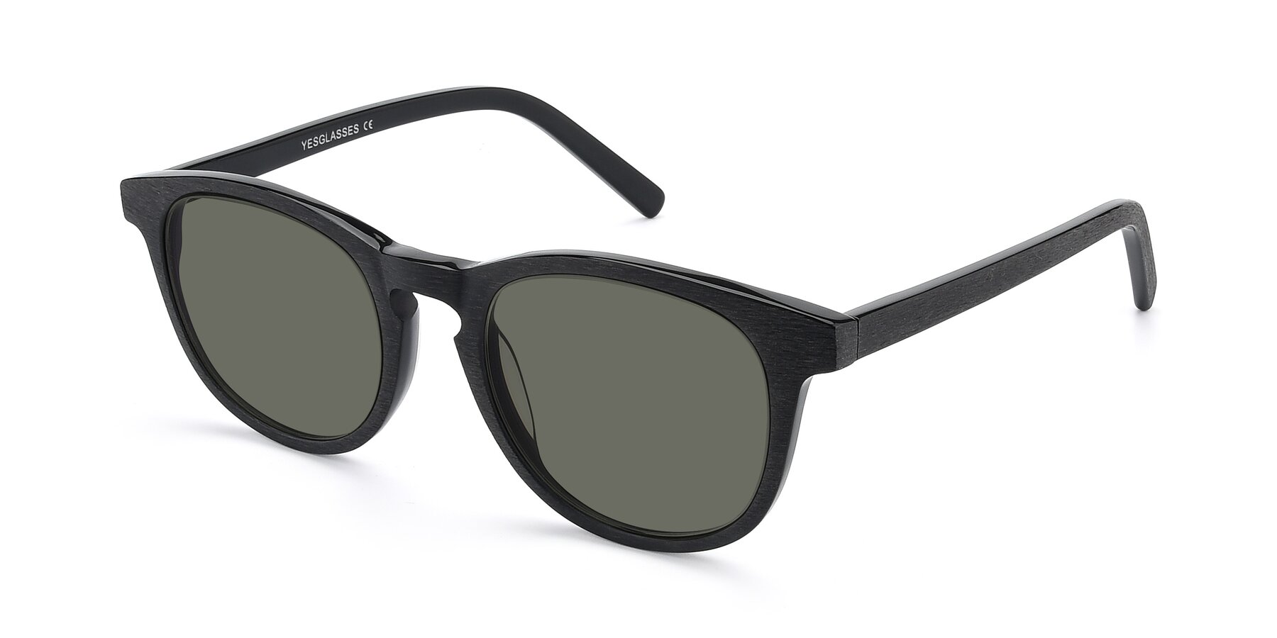Angle of SR6044 in Black-Wooden with Gray Polarized Lenses