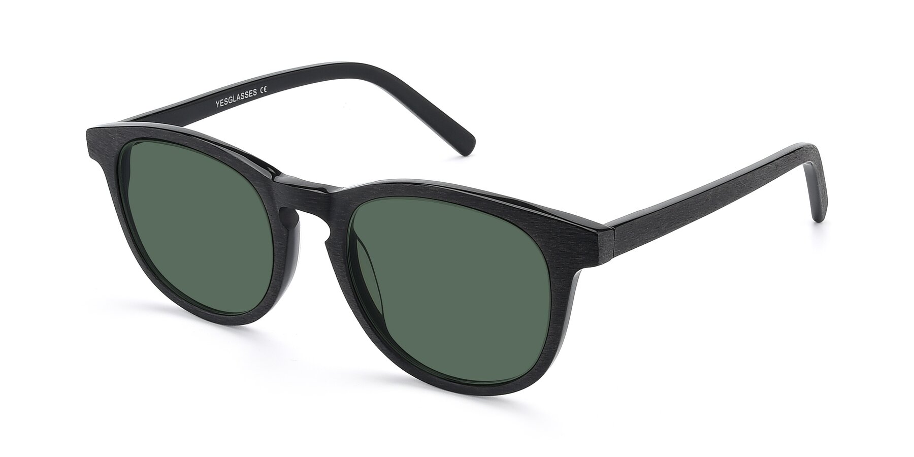 Angle of SR6044 in Black-Wooden with Green Polarized Lenses