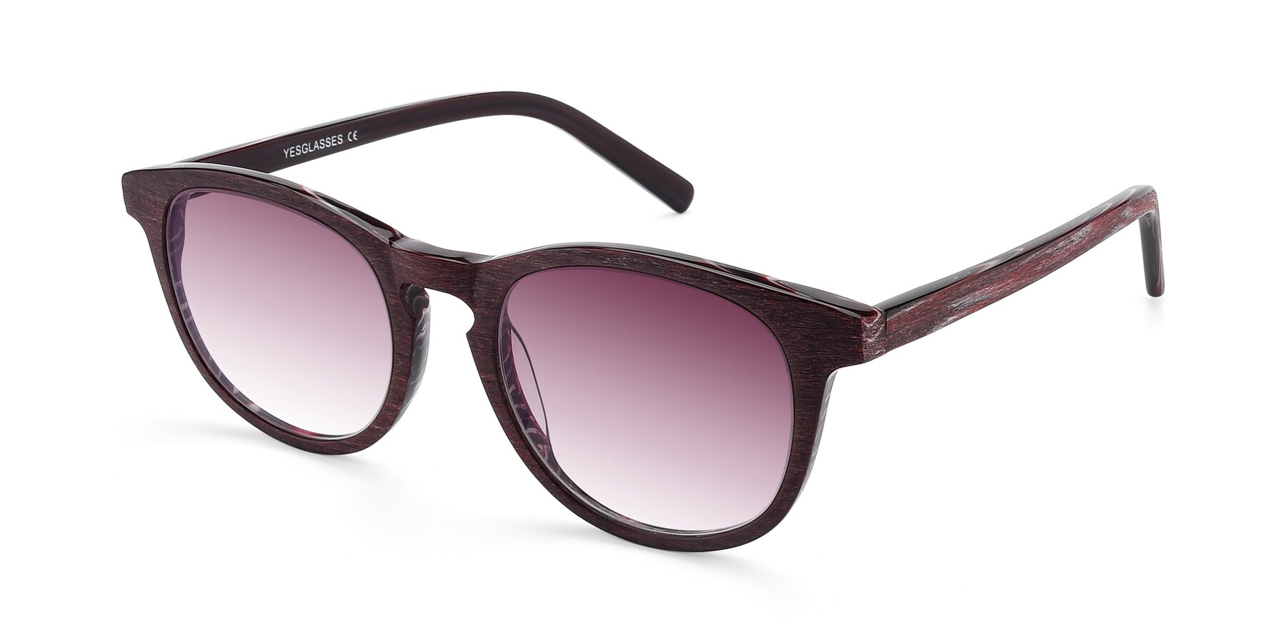 Angle of SR6044 in Wine-Wooden with Wine Gradient Lenses