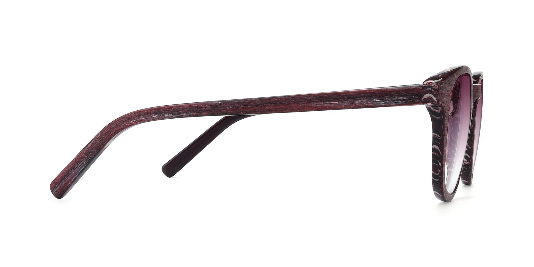 Side of SR6044 in Wine-Wooden with Wine Gradient Lenses