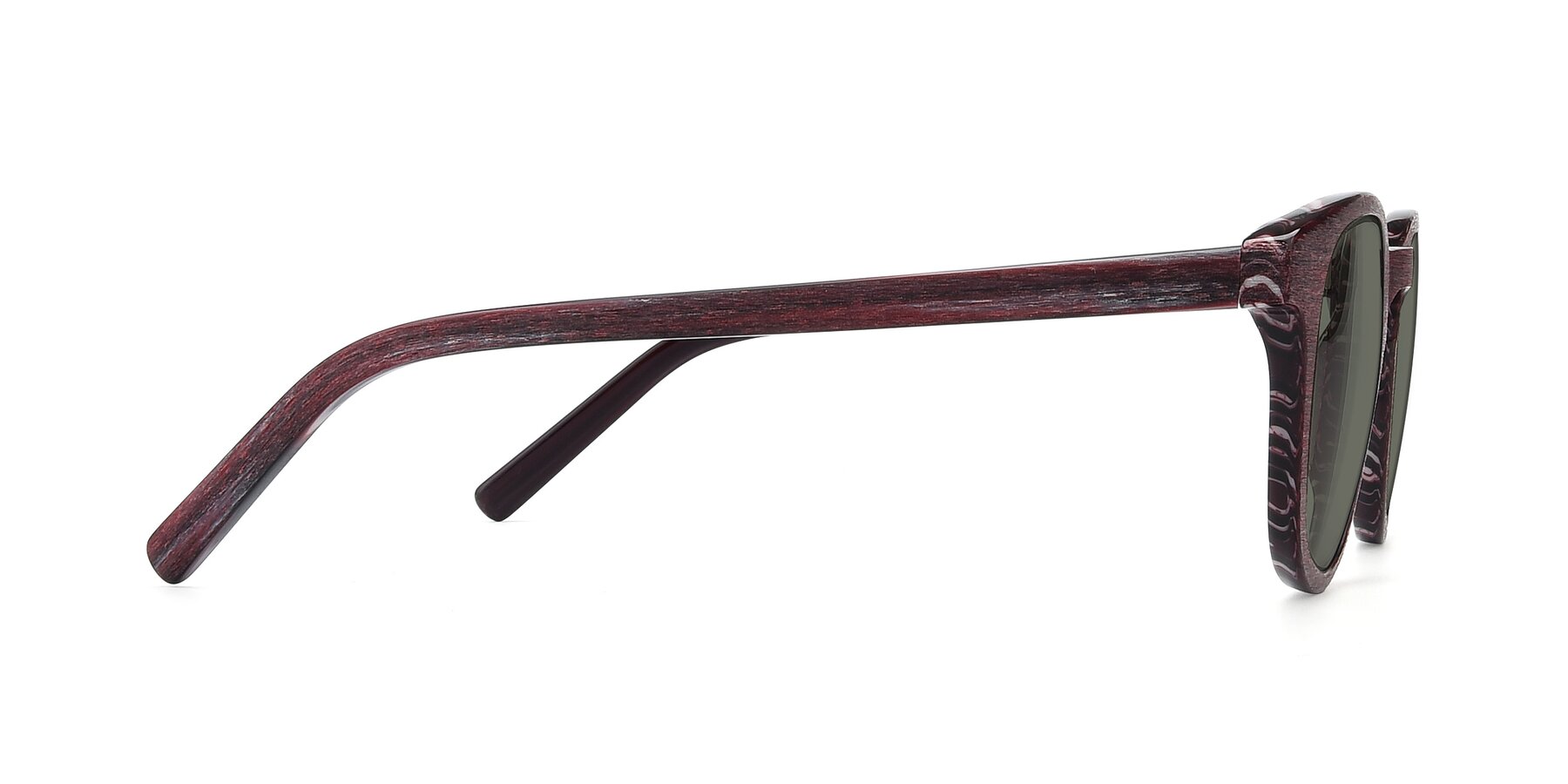 Side of SR6044 in Wine-Wooden with Gray Polarized Lenses