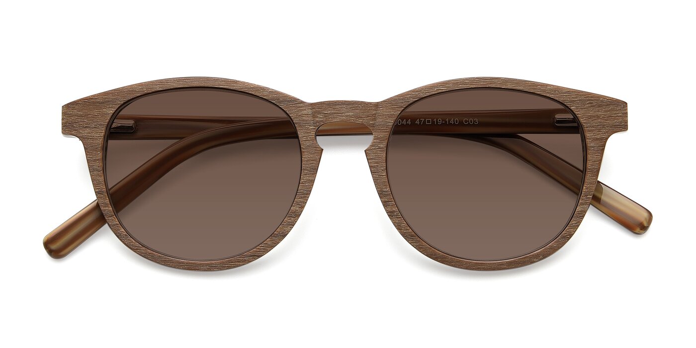 SR6044 - Brown / Wooden Tinted Sunglasses