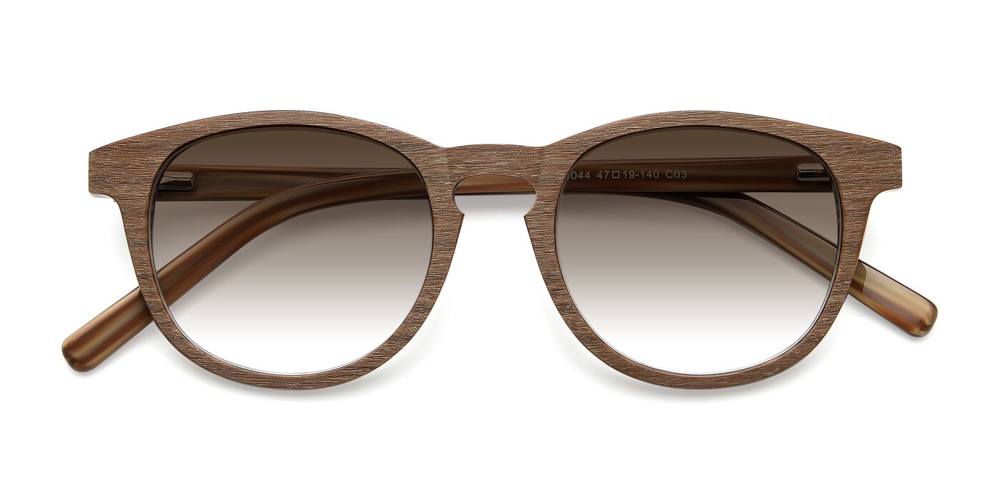 SR6044 - Brown / Wooden Gradient Sunglasses