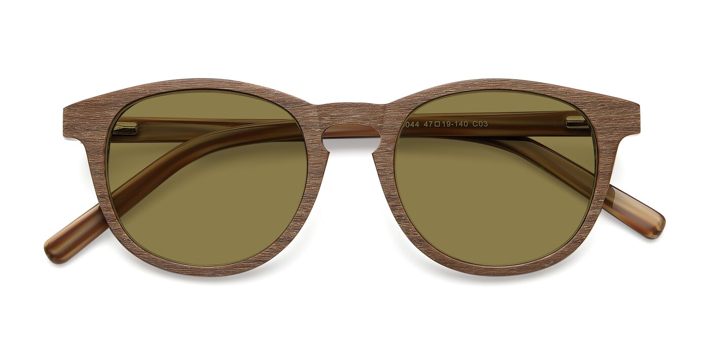 SR6044 - Brown / Wooden Polarized Sunglasses