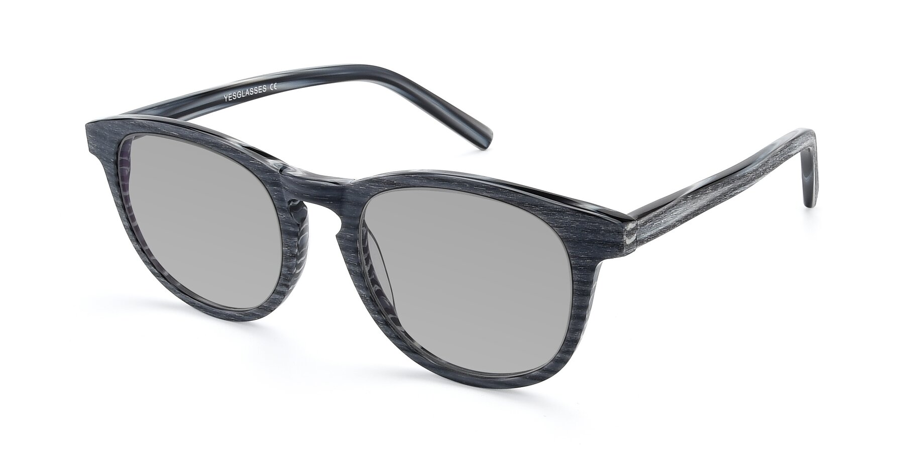 Angle of SR6044 in Gray-Wooden with Light Gray Tinted Lenses