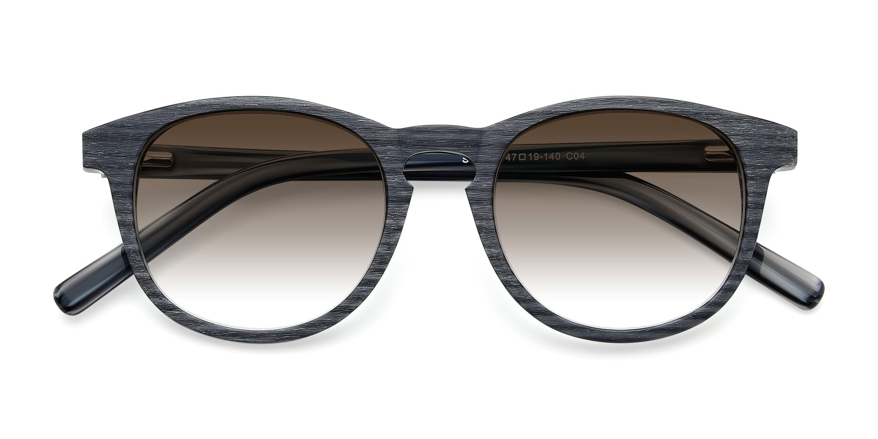 Folded Front of SR6044 in Gray-Wooden with Brown Gradient Lenses