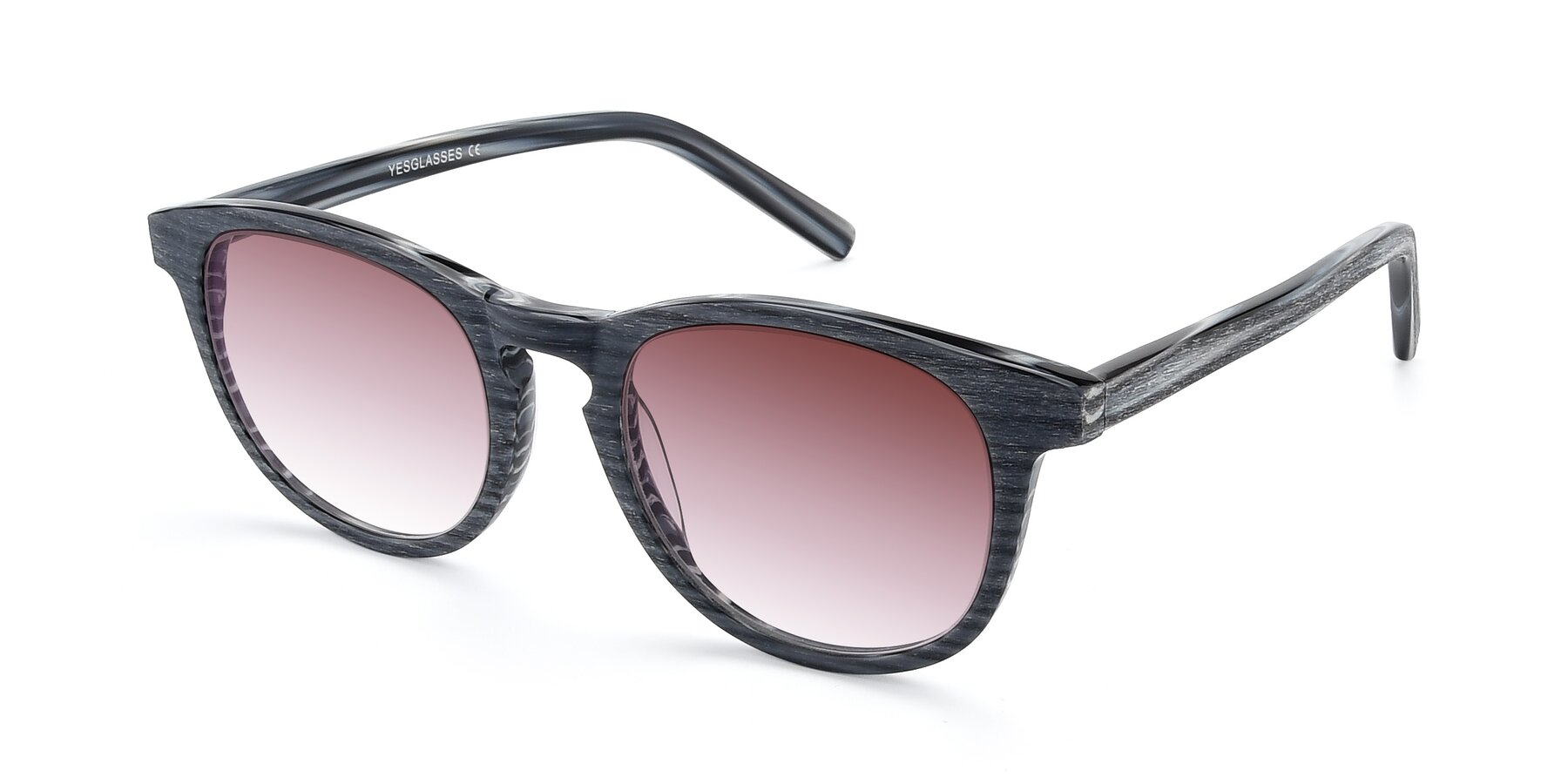 Angle of SR6044 in Gray-Wooden with Garnet Gradient Lenses