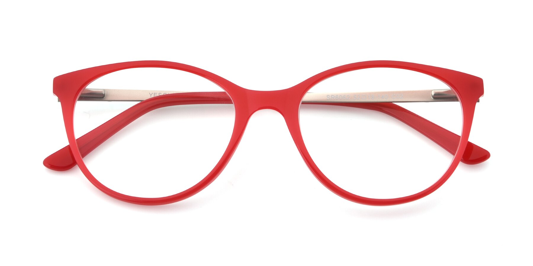 Folded Front of SR6062 in Rose with Clear Reading Eyeglass Lenses