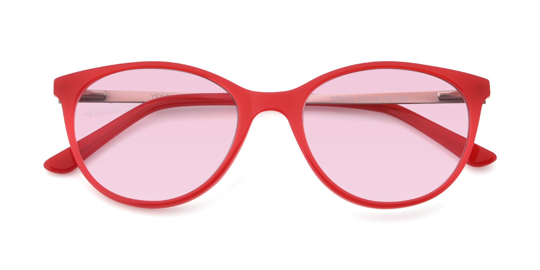 Folded Front of SR6062 in Rose with Light Pink Tinted Lenses