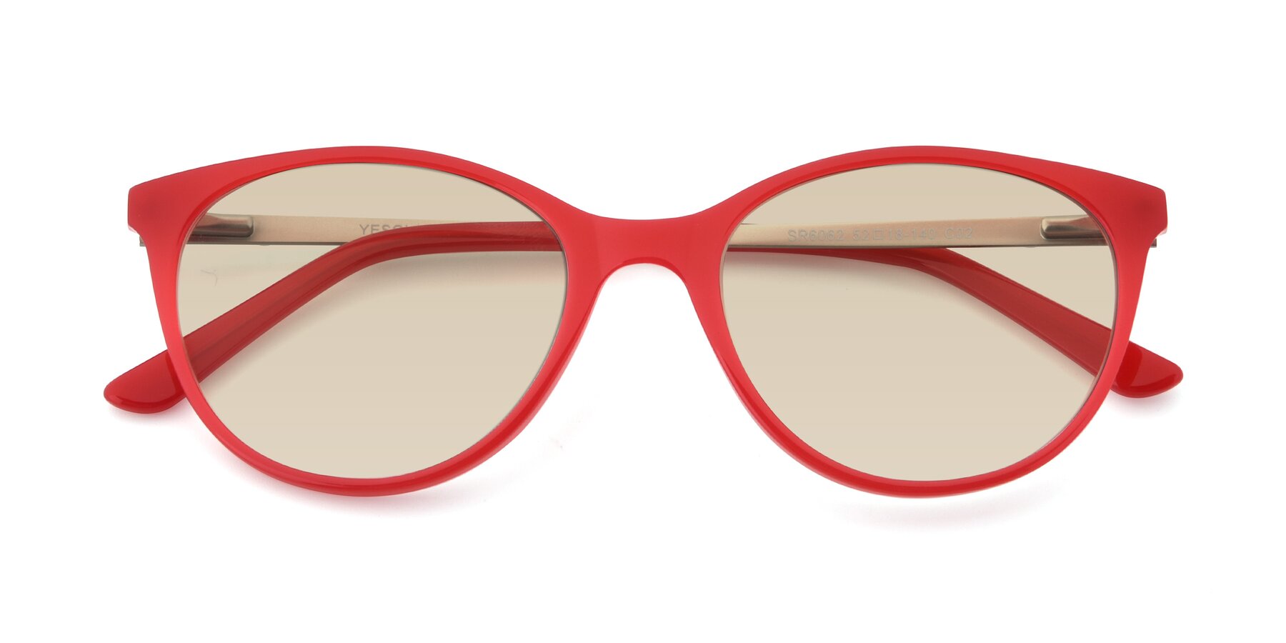 Folded Front of SR6062 in Rose with Light Brown Tinted Lenses