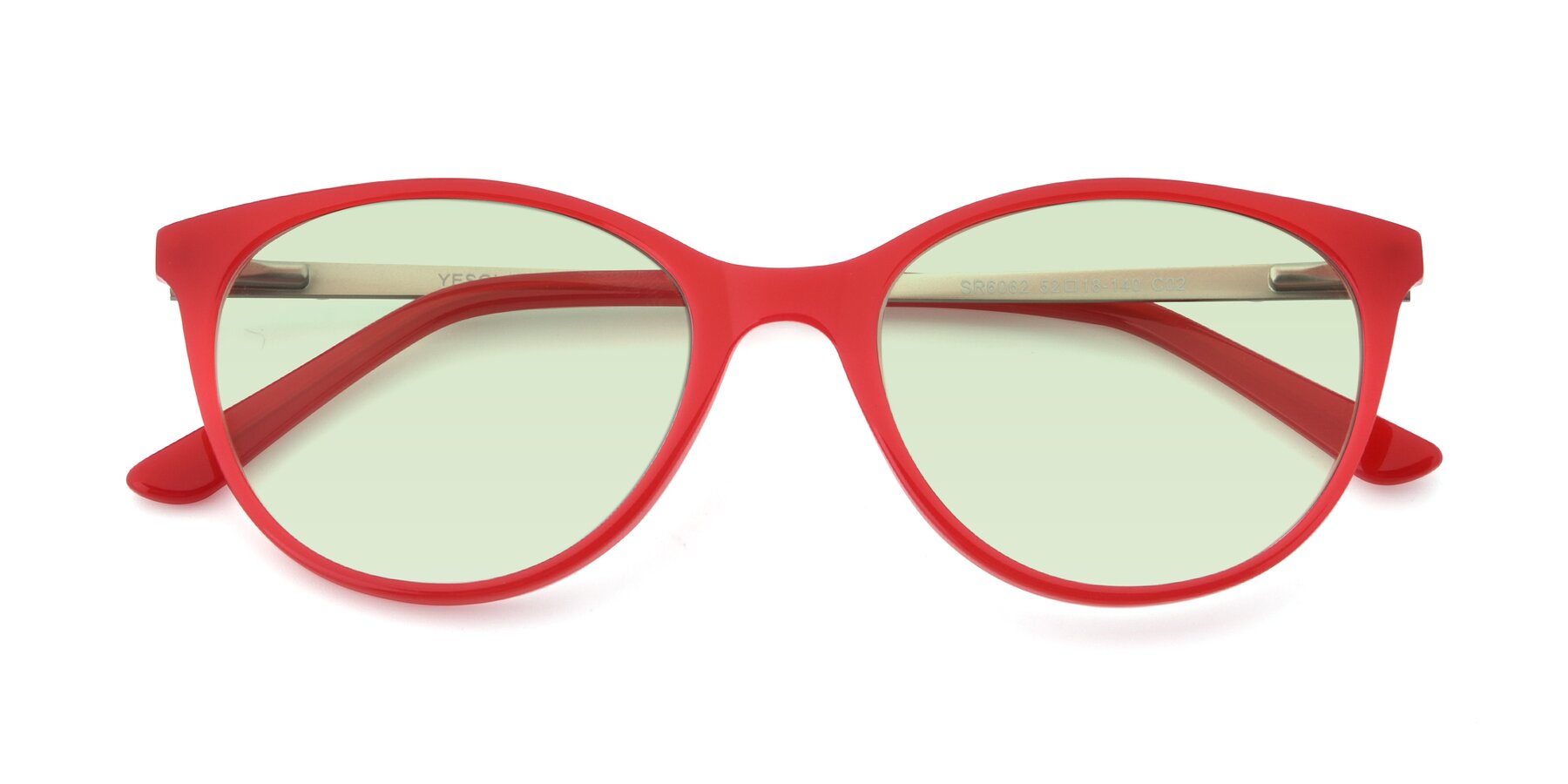 Folded Front of SR6062 in Rose with Light Green Tinted Lenses