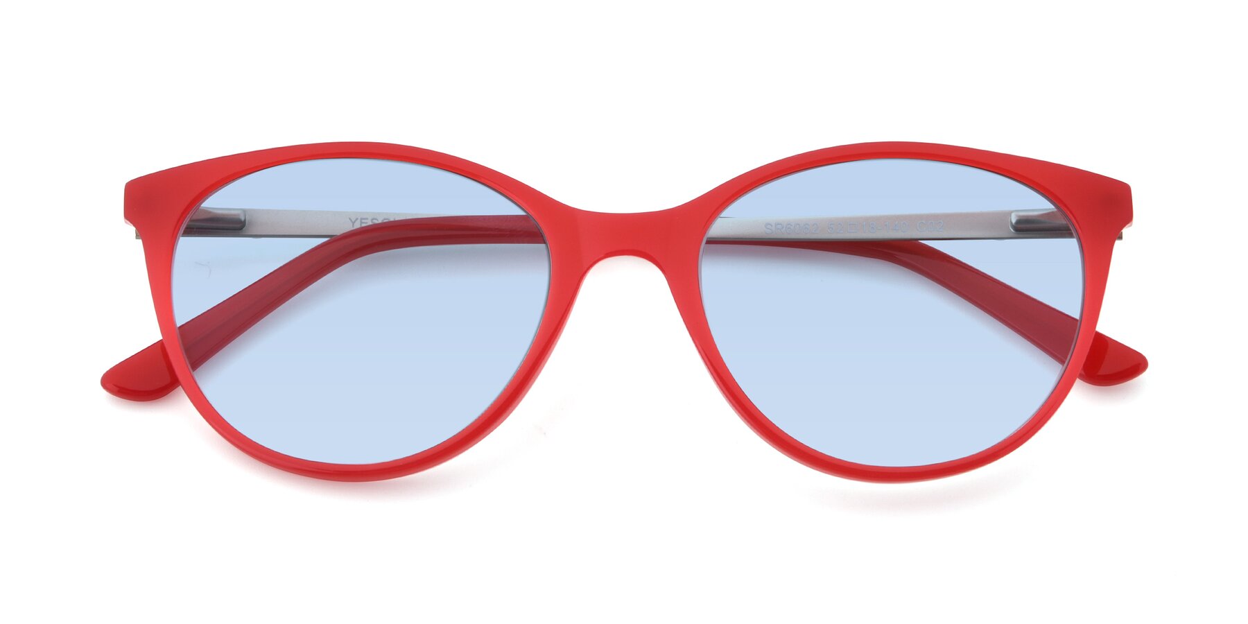 Folded Front of SR6062 in Rose with Light Blue Tinted Lenses