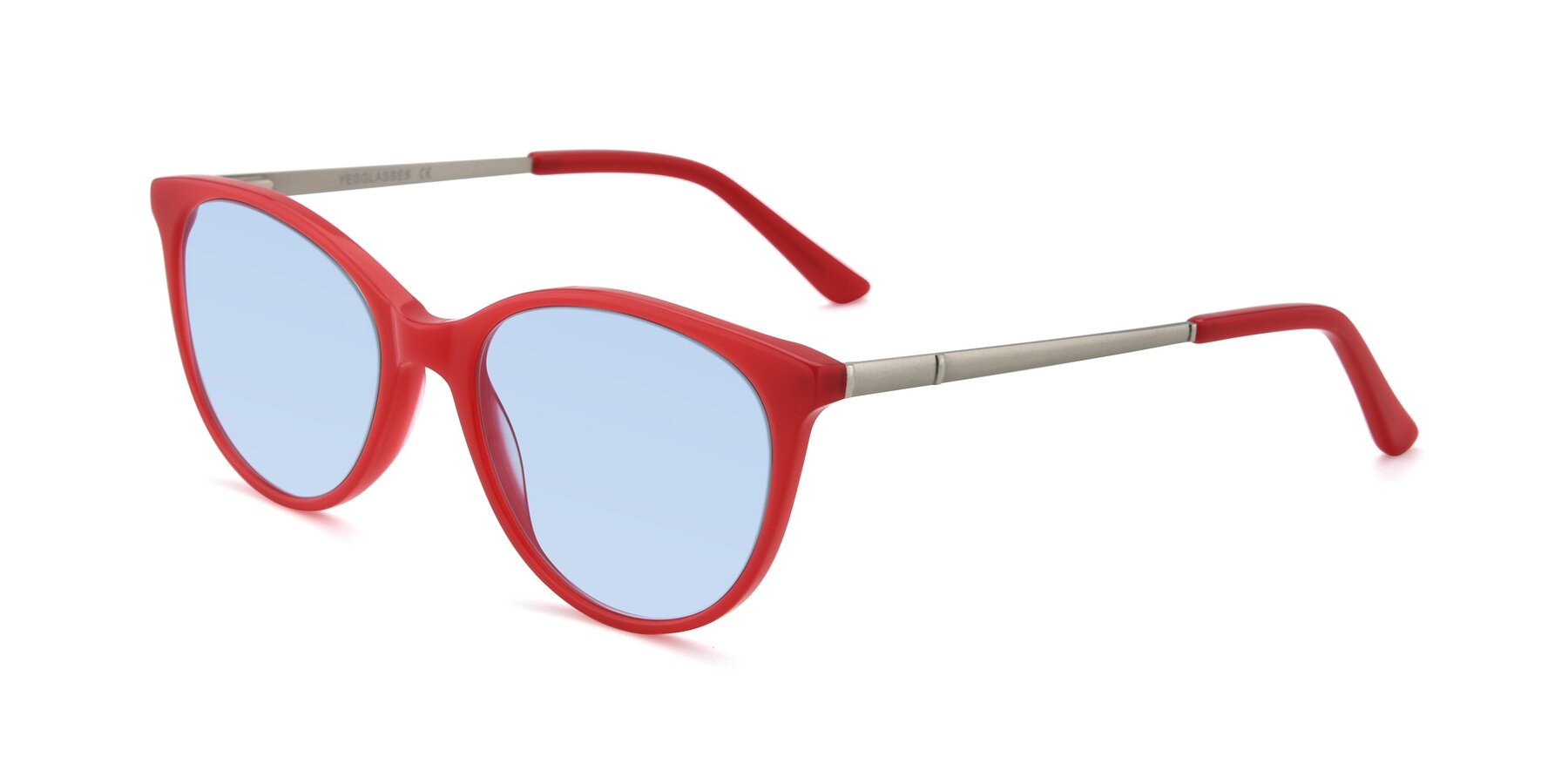 Angle of SR6062 in Rose with Light Blue Tinted Lenses