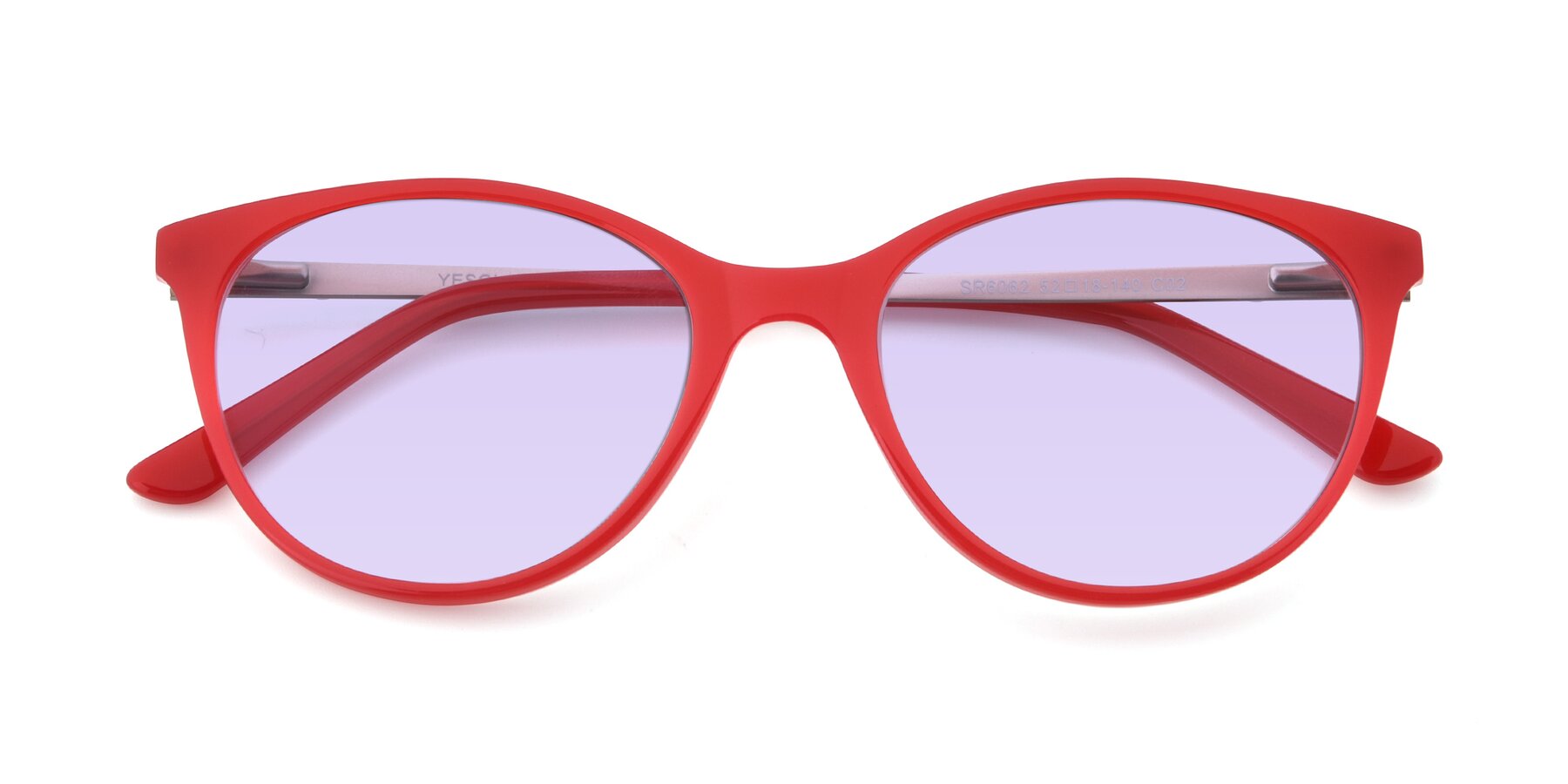 Folded Front of SR6062 in Rose with Light Purple Tinted Lenses