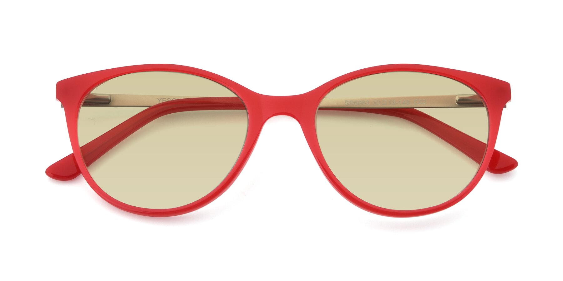 Folded Front of SR6062 in Rose with Light Champagne Tinted Lenses