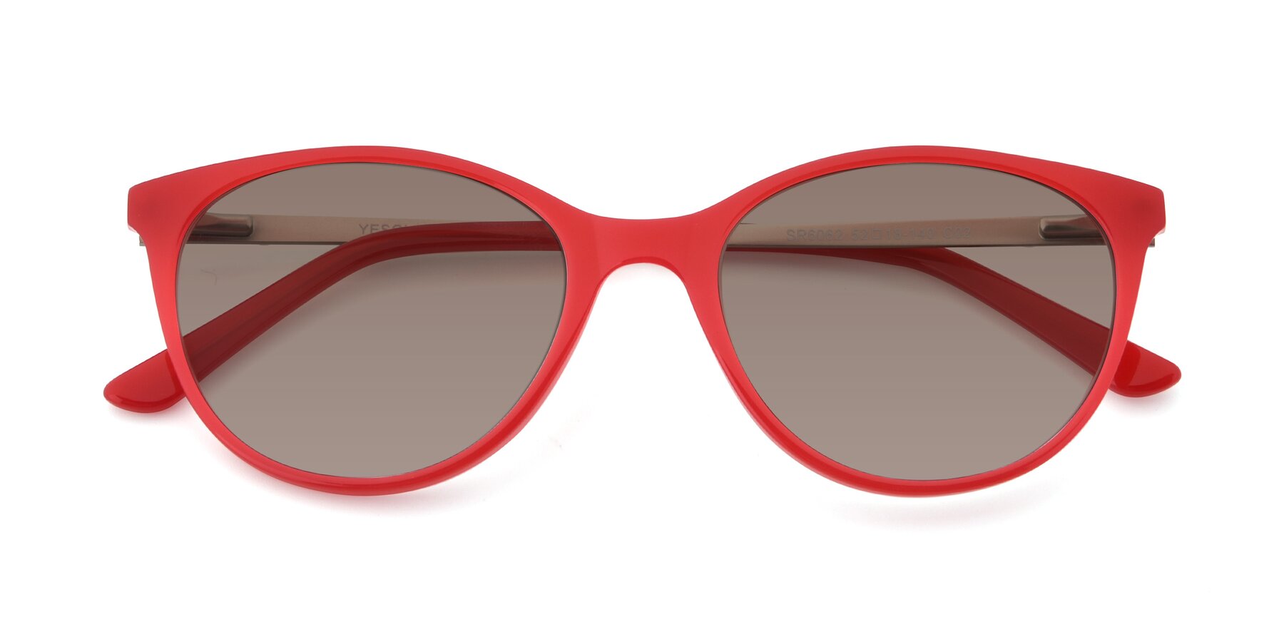 Folded Front of SR6062 in Rose with Medium Brown Tinted Lenses