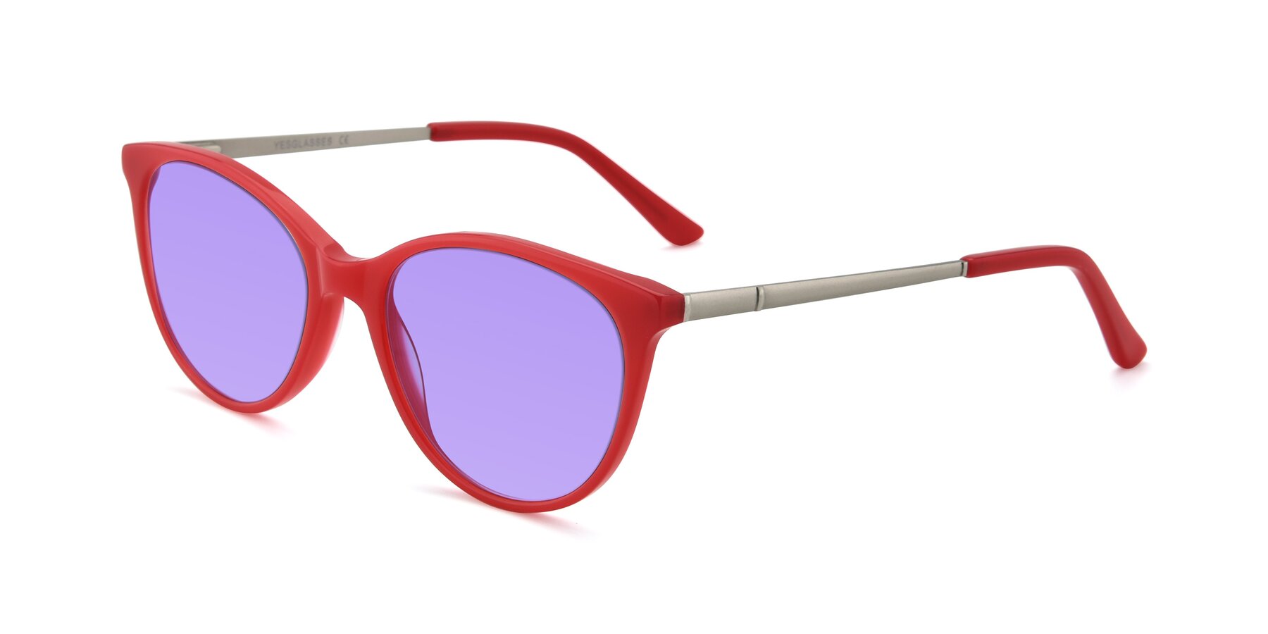 Angle of SR6062 in Rose with Medium Purple Tinted Lenses