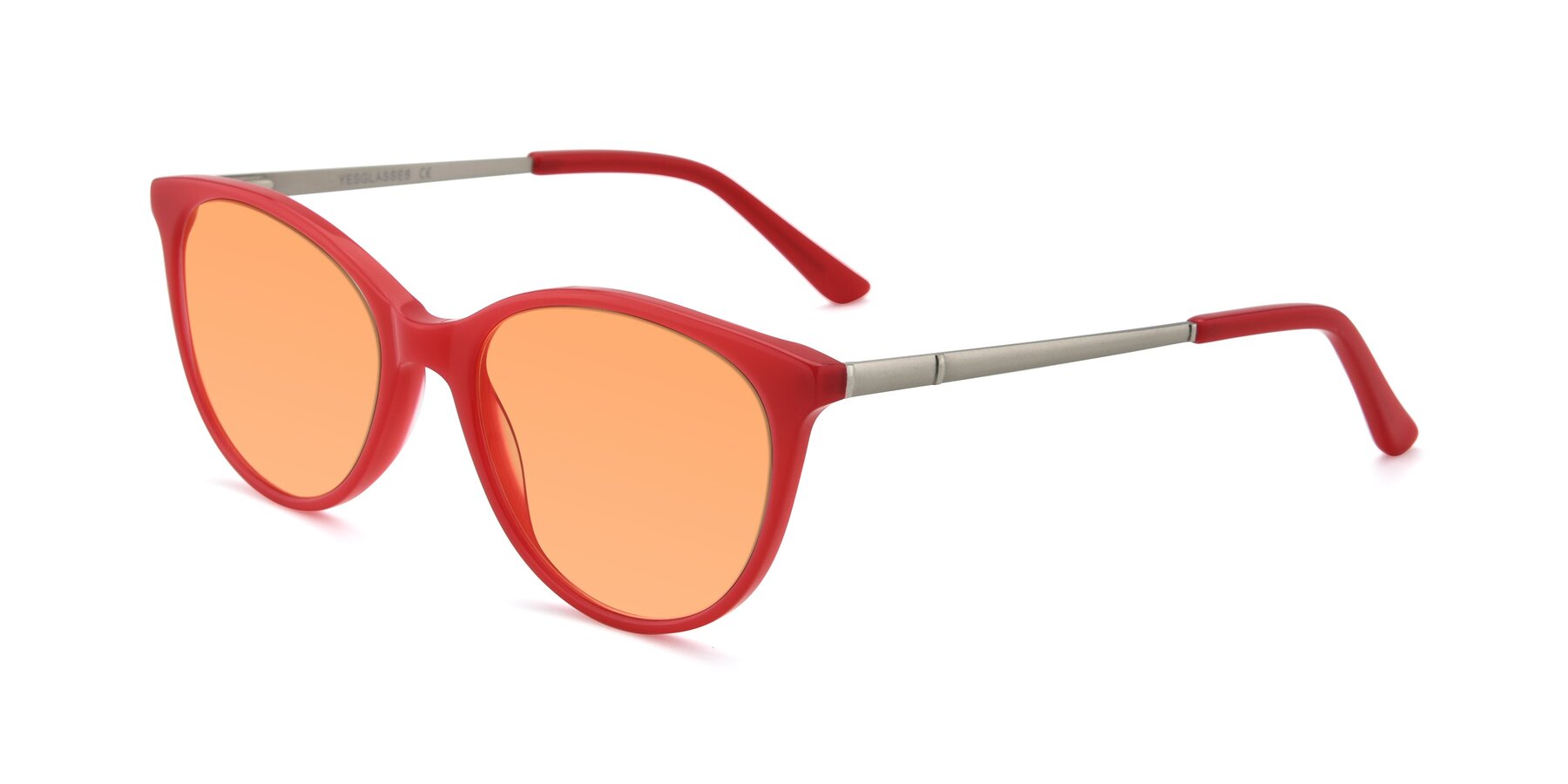 Angle of SR6062 in Rose with Medium Orange Tinted Lenses