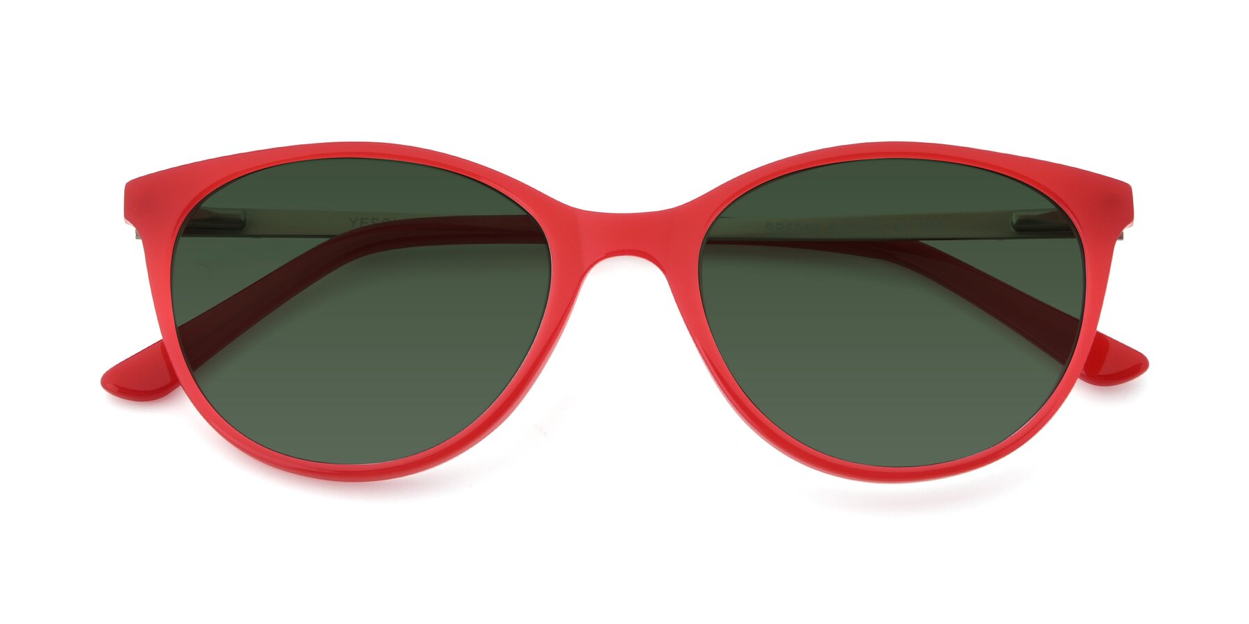 Folded Front of SR6062 in Rose with Green Tinted Lenses