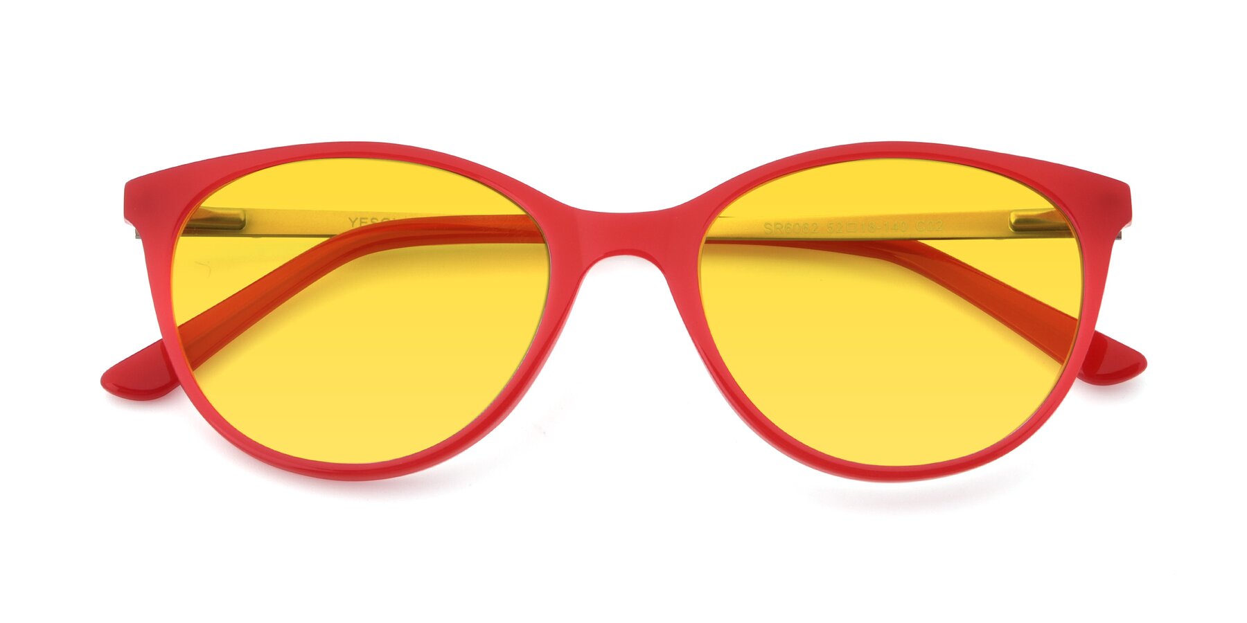 Folded Front of SR6062 in Rose with Yellow Tinted Lenses
