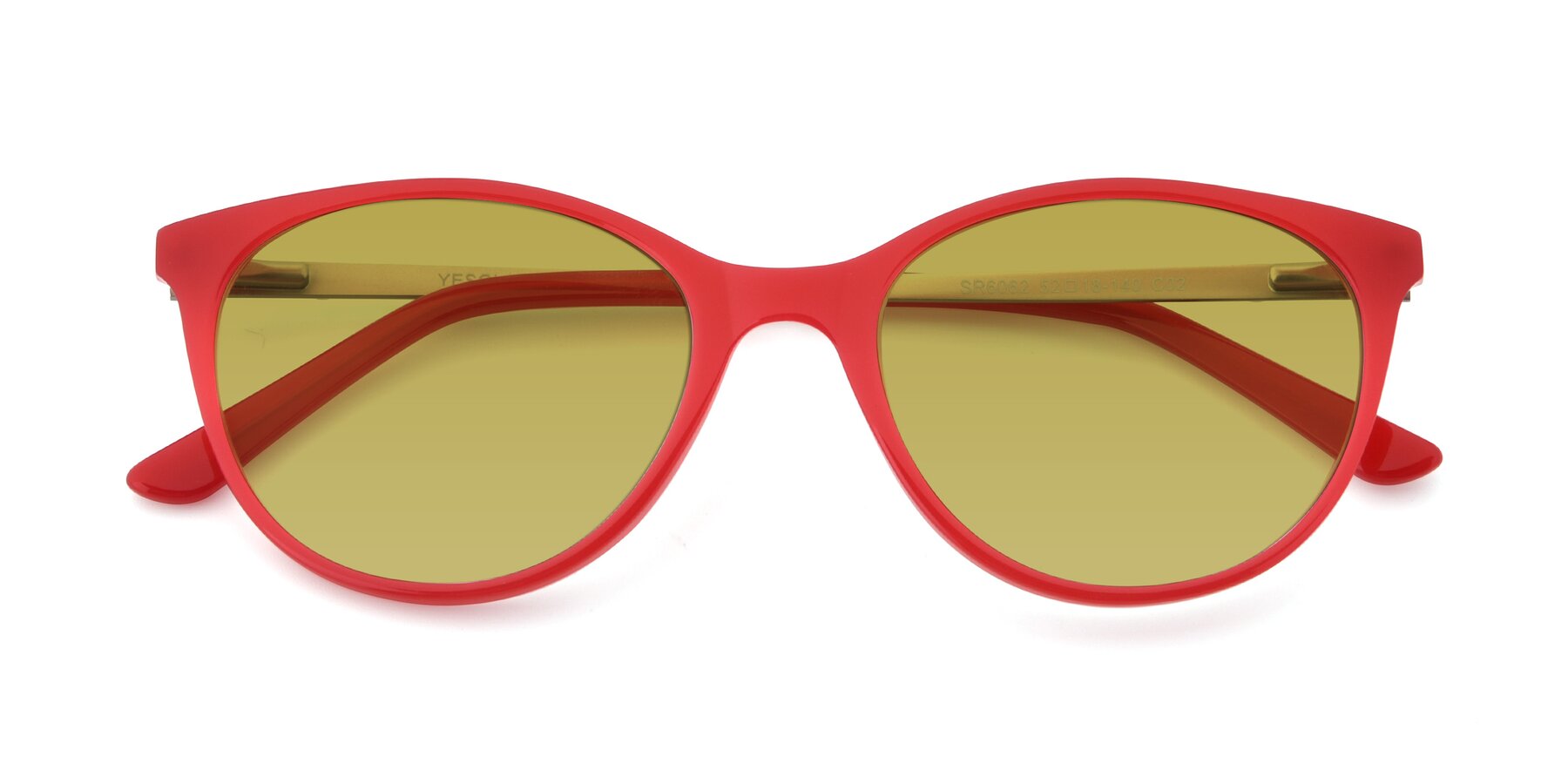 Folded Front of SR6062 in Rose with Champagne Tinted Lenses